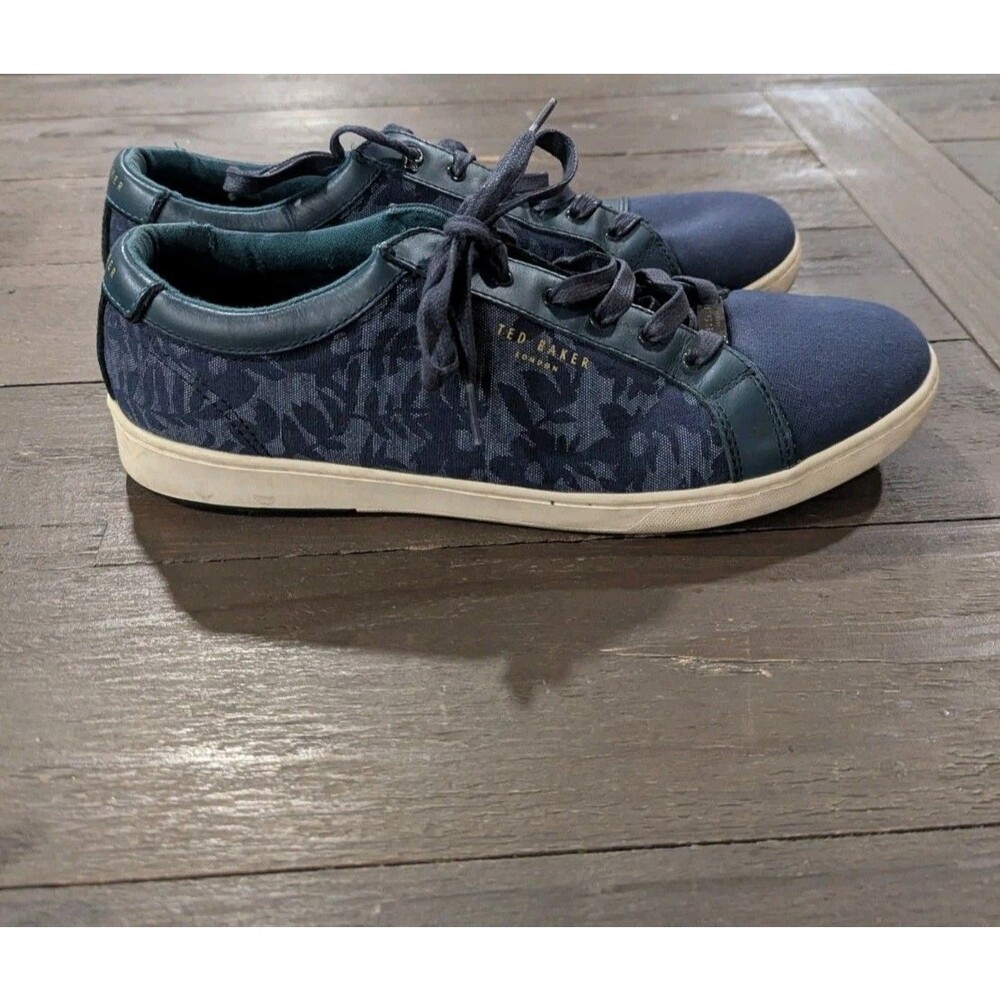 Ted Baker London Keeran 3 Mens Size‎ 12 Blue Canvas Low Top Casual Sneakers